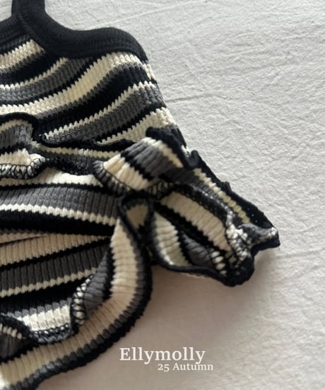 【ellymolly】Pepero Frill Sleeveless Top
