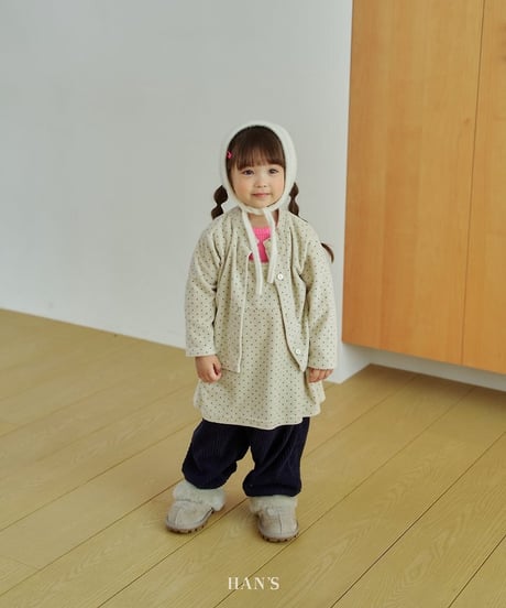 【hans】Velvet Dot Cardigan