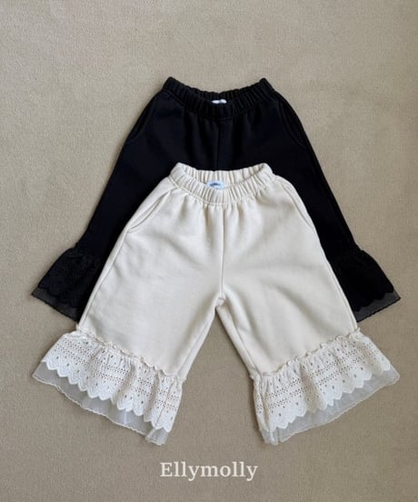 【ellymolly】Creamy Lace Pants