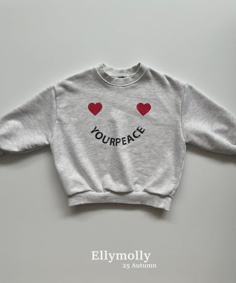 【ellymolly】Peace Heart Sweatshirt