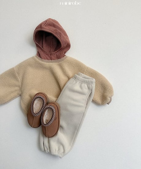 【minirobe】Teddy jogger pants
