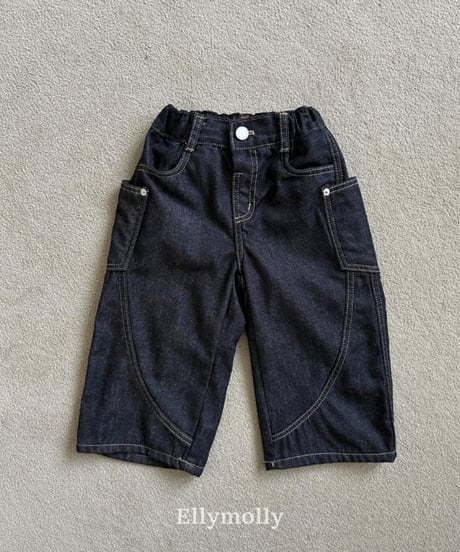 【ellymolly】Rivet Curve Jeans
