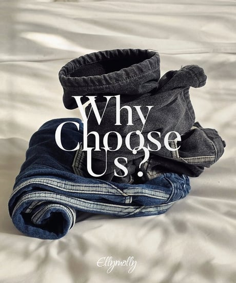 【ellymolly】Linework Fleece Denim Pants