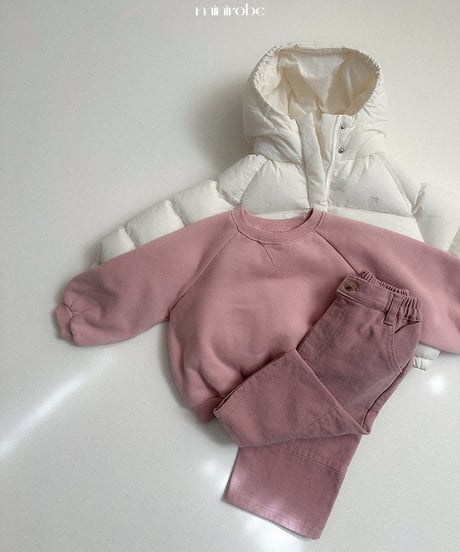【minirobe】raglan rounded sweatshirt
