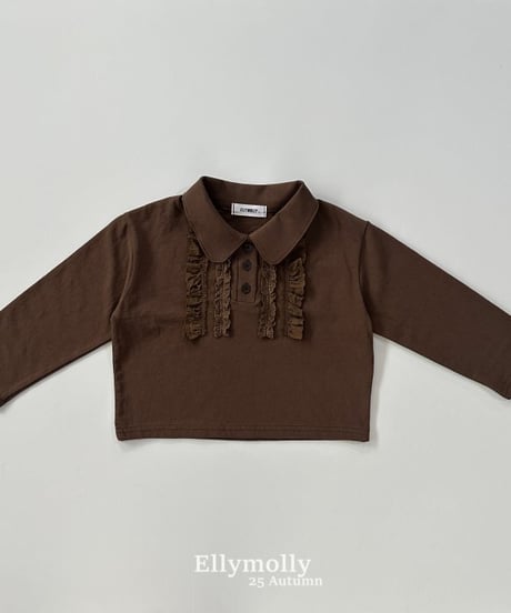 【ellymolly】Twin Frill Collar T-Shirt