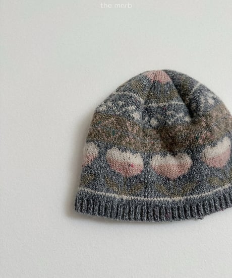 【minirobe】Flower jacquard beanie