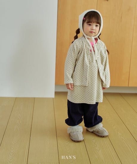 【hans】Velvet Dot Dress