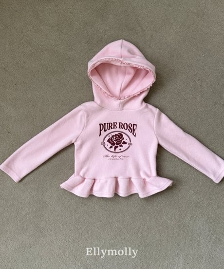 【ellymolly】Rose Frill Hoodie