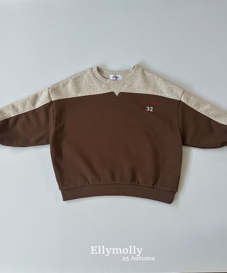 【ellymolly】Low Color Block Sweatshirt