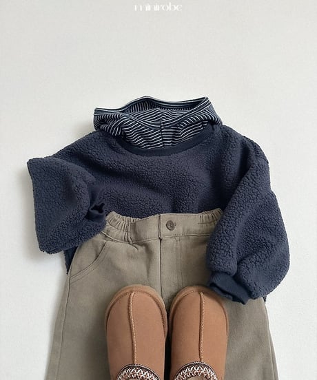 【minirobe】Boa fleece hooded sweatshirt