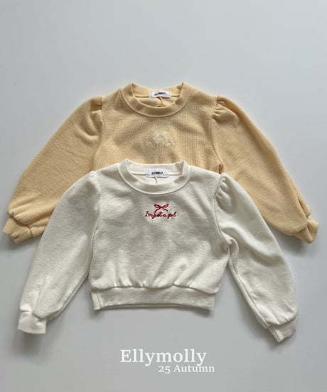 【ellymolly】Madeleine Slit Ribbon T-Shirt