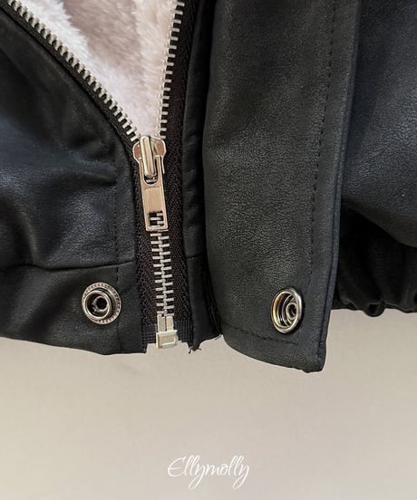 【ellymolly】Big Collar Shearling Jacket