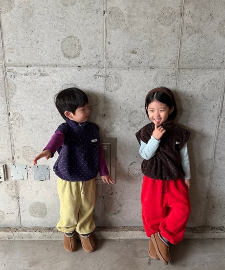 【pie】Dot Fleece Vest