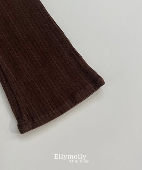 【ellymolly】Heart Pocket Bootcut Pants