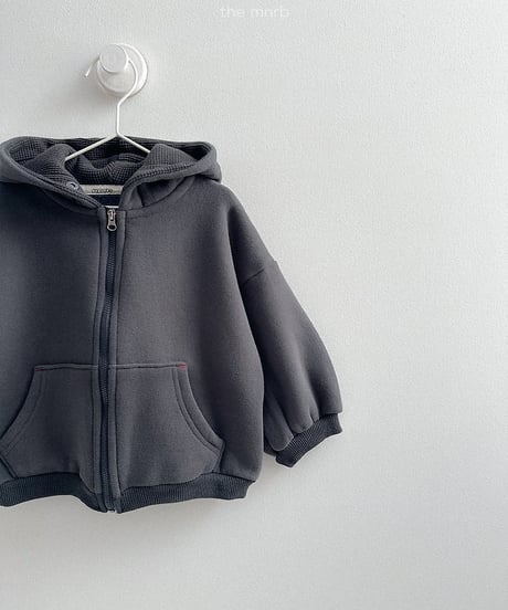 【minirobe】Barrel hood zip-up