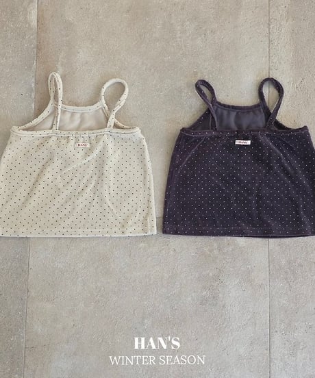 【hans】Velvet Dot Dress