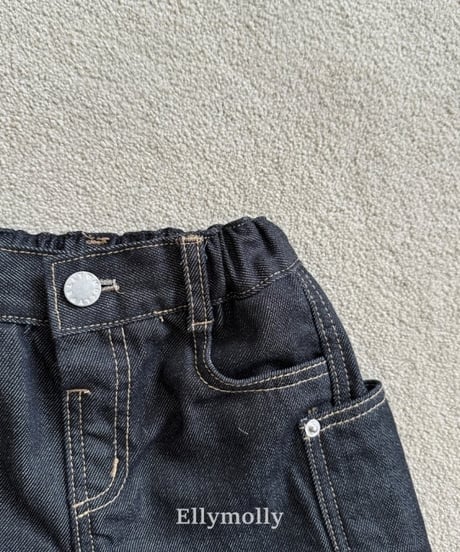 【ellymolly】Rivet Curve Jeans