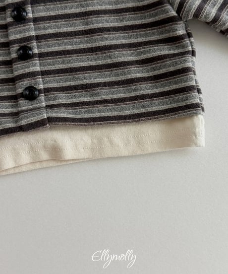 【ellymolly】Latte Stripe Top
