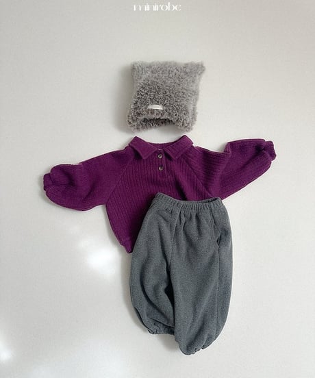 【minirobe】Teddy jogger pants