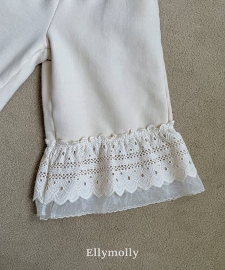 【ellymolly】Creamy Lace Pants