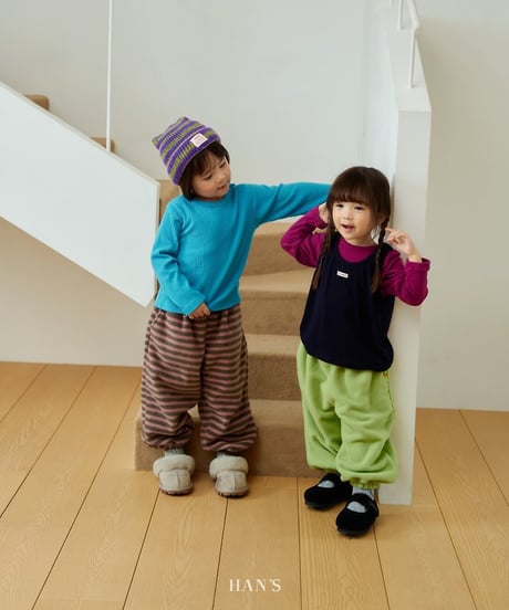 【hans】Multi Stripe Jogger Pants
