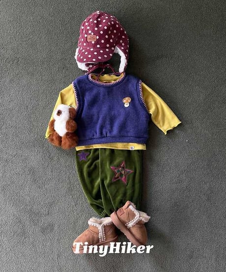 【tiny hiker】Color Pop Lettuce Edge Tee