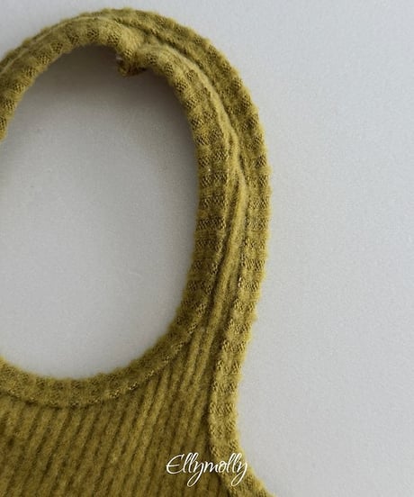 【ellymolly】Wool Ribbed Halter Top