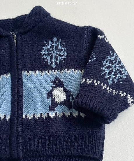 【minirobe】Penguin Knit Cardigan