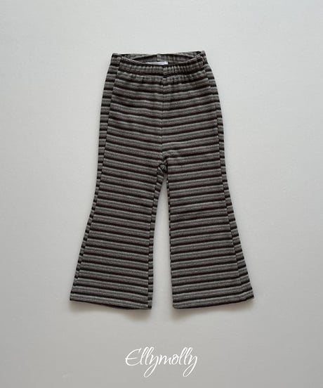 【ellymolly】Latte Stripe Bootcut Pants