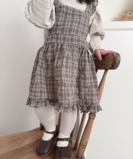 【mimi-maket】check frill bloomers ops