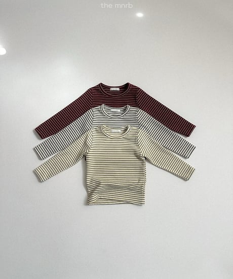 【minirobe】Yoyo Striped T-Shirt