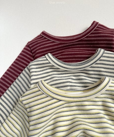 【minirobe】Yoyo Striped T-Shirt