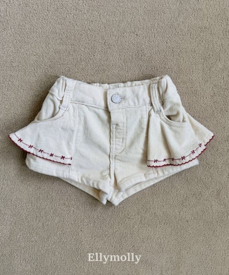 【ellymolly】Rosy Frill Mini Shorts