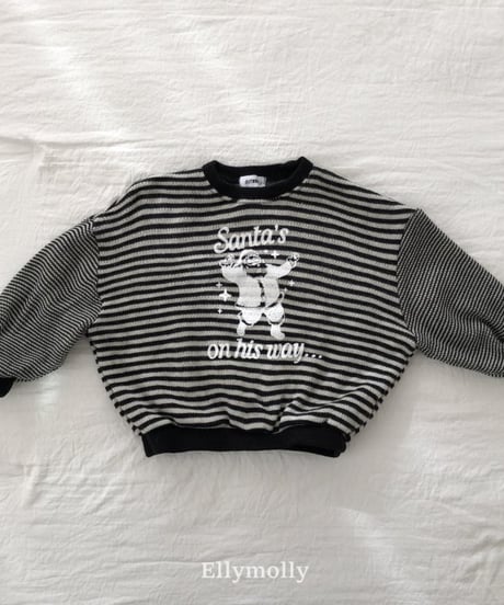 【ellymolly】Santa Stripe Sweatshirt