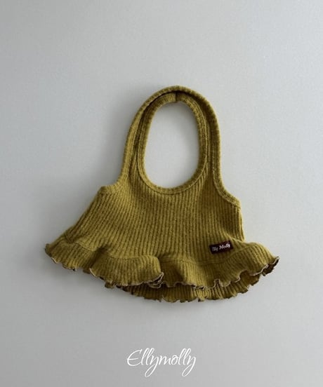 【ellymolly】Wool Ribbed Halter Top