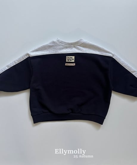 【ellymolly】Low Color Block Sweatshirt