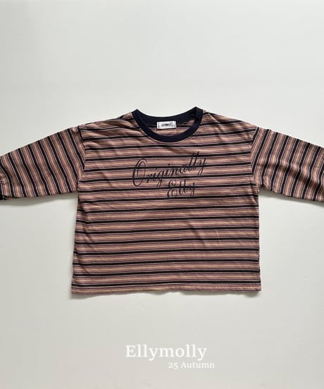 【ellymolly】Pintuck Striped T-Shirt