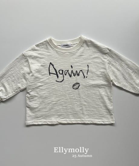 【ellymolly】Again Slub T-Shirt