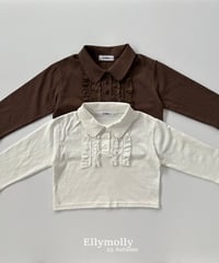 【ellymolly】Twin Frill Collar T-Shirt