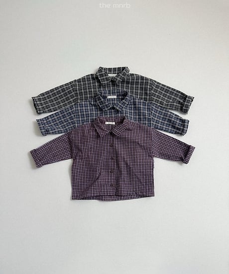 【minirobe】Lia Check Shirt