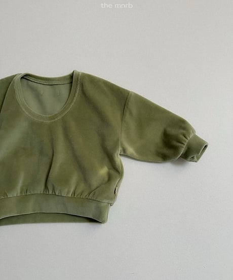 【minirobe】Velour U-Neck Sweatshirt
