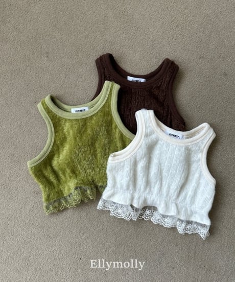 【ellymolly】Blooming Knit Vest