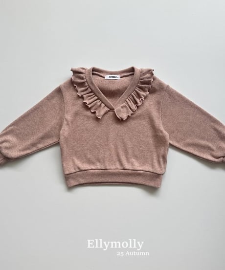 【ellymolly】Native Frill V-Neck Top