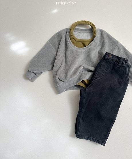 【minirobe】Dart denim pants