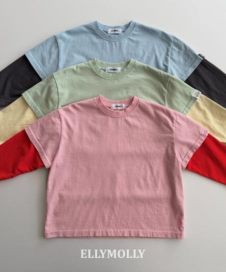 【ellymolly】Color-Blocked-T-shirt