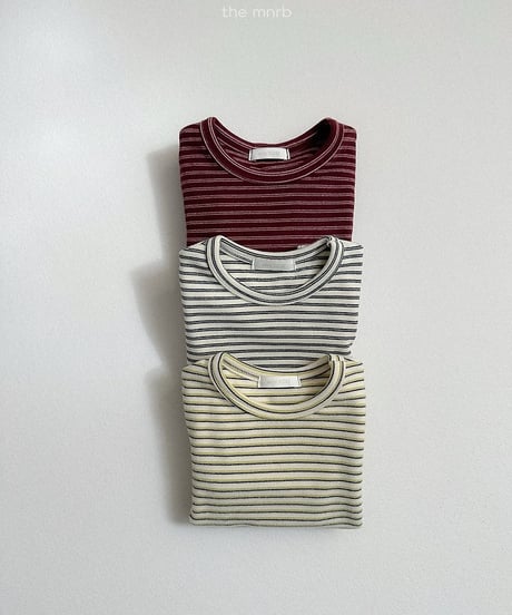 【minirobe】Yoyo Striped T-Shirt