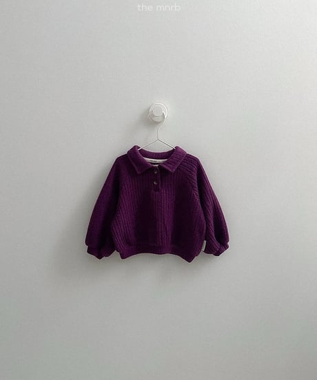 【minirobe】boy collared sweatshirt