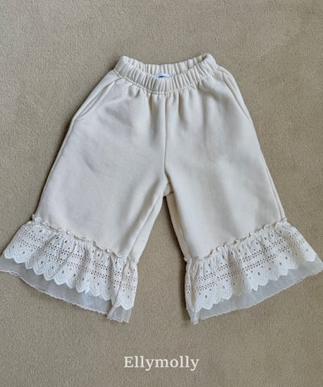 【ellymolly】Creamy Lace Pants
