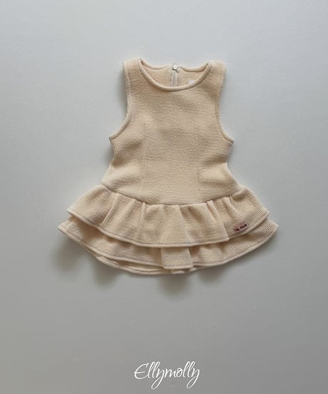 【ellymolly】Snow Frill Dress