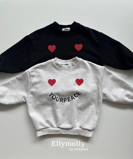 【ellymolly】Peace Heart Sweatshirt